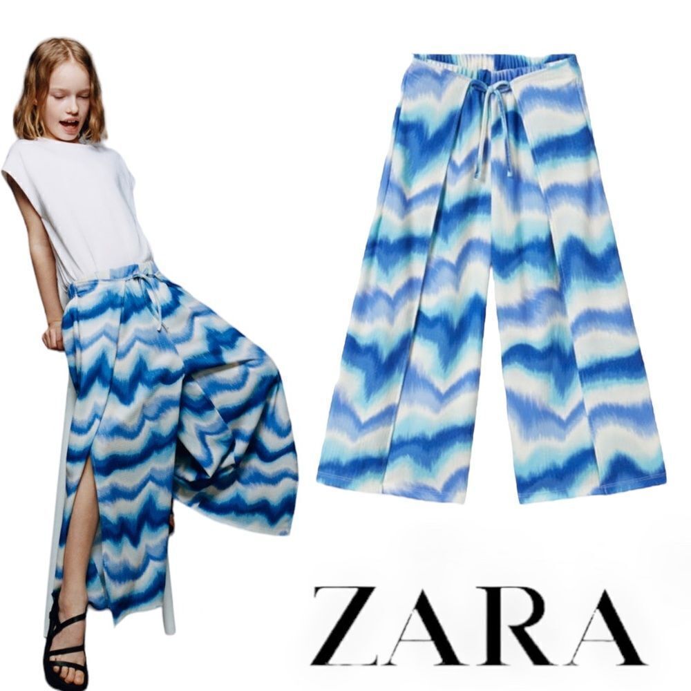 ZARA Kids | Blue | FLOWY PRINTED PANTS